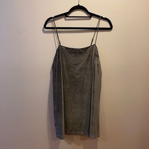 Perfect Condition Grey Sparkle Velvet Mini Dress